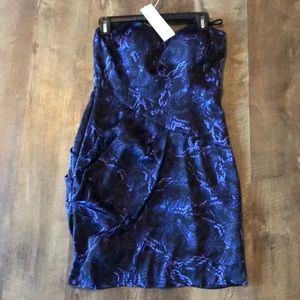 NWT purple & black BCBGeneration strapless dress 2